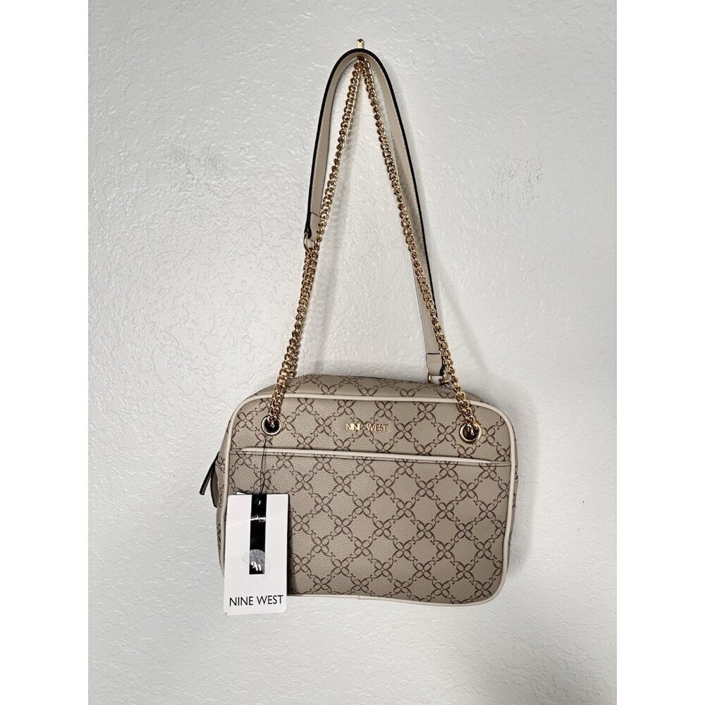 NIne West Georgi Mini Convertible Shoulder & Crossbody Bag‎ Beige NEW